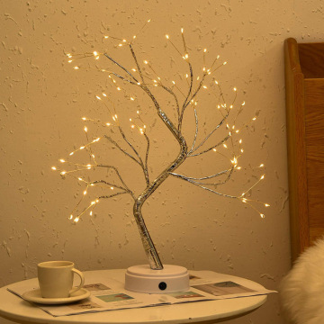 Tree Light Table Desk Lamp - Twinkle Fairy Mini Rose Tree Lamp Decoration for Kids Bedroom