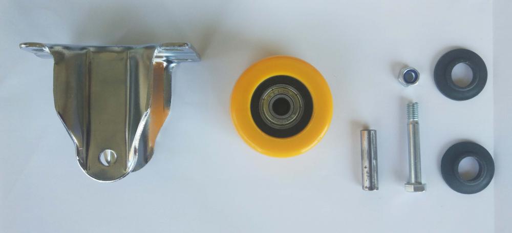 Parts Of 2 Pu Fixed Caster Wheel