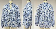 PRINTED SATIN SHIRT 100%POLYESTER