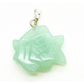 pendentif poisson forme vert aventurine