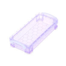Customizable Large Capacity Transparent Plastic Storage Box for Office Supplies, Ideal for Pen and Stationery Organization