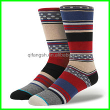 Jacquard knitted supima cotton colored dress socks