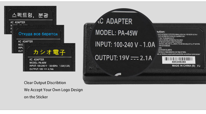 19v 2.1a laptop charger