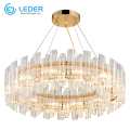 Lustre simple en cristal doré LEDER