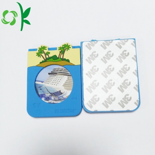 3D Blue Adhesive Mobile Cell Phone Card Holder