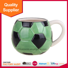 Hot selling sports football souvenir ceramic water cup