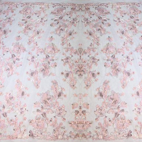 Tissu pour broderies en dentelle légère, fleurs légères, roses