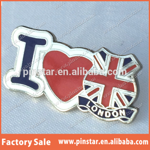 I love London with Union Jack custom made badge