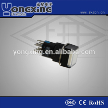16mm big rectangle 12 volt push button switch electrical push button