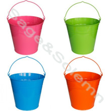 Colorful Powder Coating Galvanized Metal Flower Pail