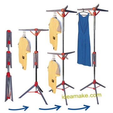 Collapsable Clothes Hangers & Extension Pole Hangaway