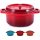 Enameled Cast Iron Dutch Oven Non Stick Bread Baking Pot With Lid Suitable For Bread Baking Use On Gas Electric Oven Red