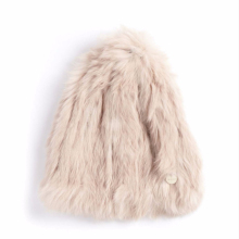 YR419 Stretch Knitted Beanie Real Rabbit Fur Hat / China Factory Sale chapeau