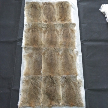 120cmx60cm Tanned Luxury Real Rabbit Fur Plate for throws, blankets, garments