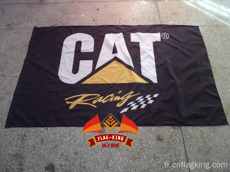 Drapeau CAT Racing Bannière CAT Racing 90X150CM taille 100% polyester