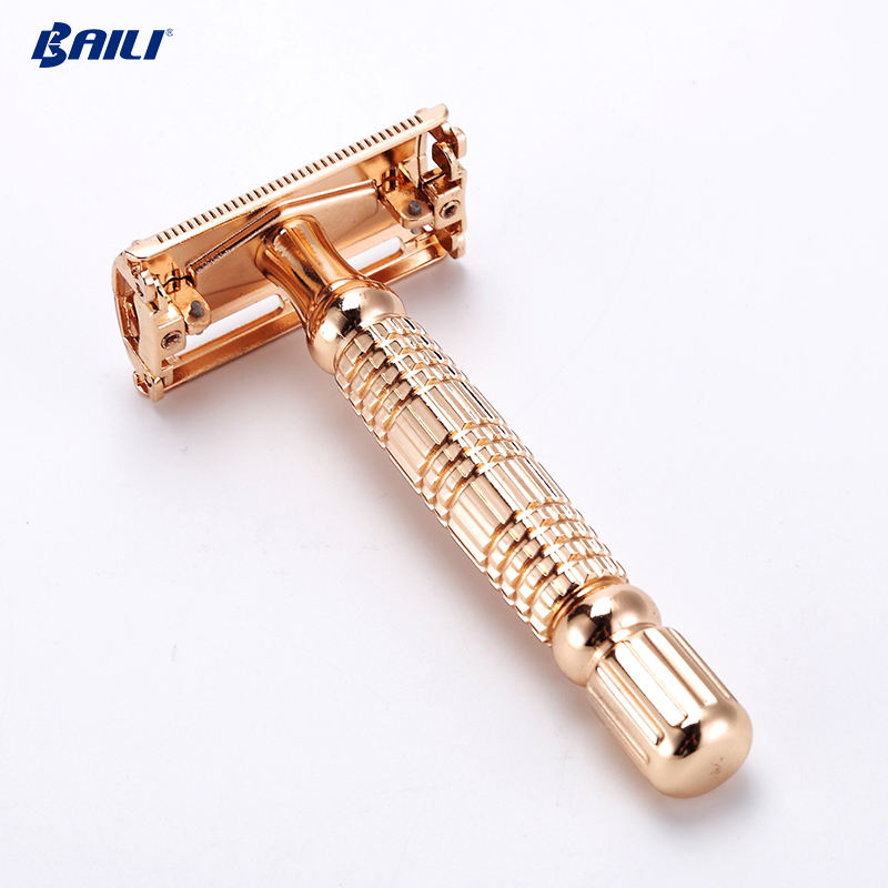 Mens Straight Metal Stainless Steel Double Edge Shaving Safety Razor Untuk Wajah Navaja De Afeitar