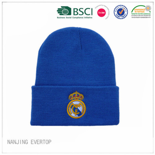 Royal blu ricamo Football Fan Beanie