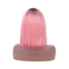 good looking colorful dusty rose bob wig
