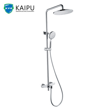 Dual Handle Exposed Up Outlet Thermostatic Shower Faucet Set