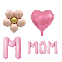 Pink daisy Mother's Day aluminum foil balloons
