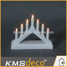 Indoor battery operated christmas led candle led bridge light with 7 lights