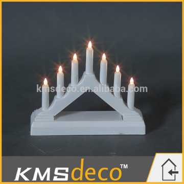Indoor battery operated christmas led candle led bridge light with 7 lights