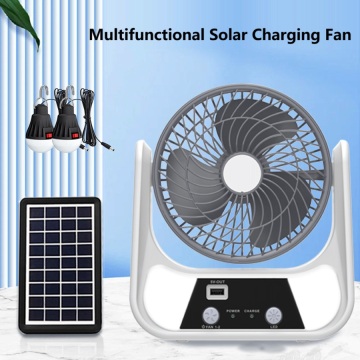 Solar Fan with Rechargeable Battery