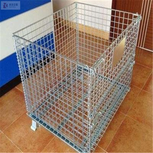 Cage logistique empilable pliable en métal