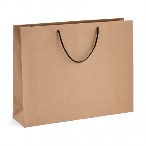 Custom printed brown kraft paper shopping bag