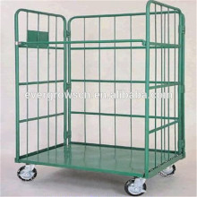Cold galvanization foldable Q235 steel material caster wheel rolling cages