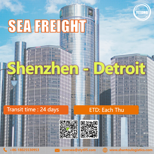 Freight de mer internationale de Shenzhen à Détroit