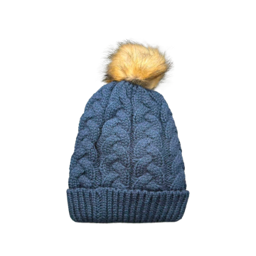 Elegant Classic Ski Hat with Cable Knit Design