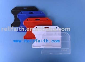 Colored Open-Face Horizontal Badge Holder/Card Holder