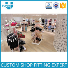 Retail Bra Store Fixture Stainless Stand Lingerie Display Rack