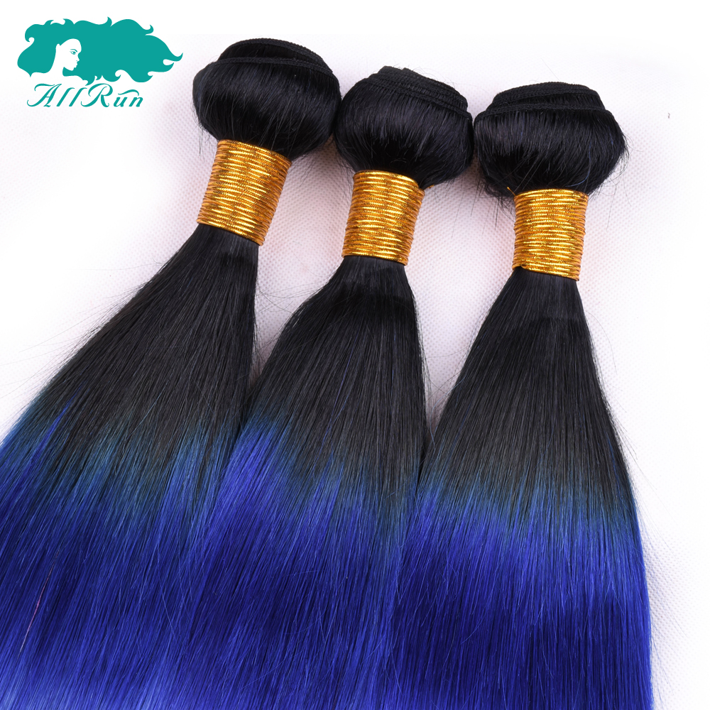 ombre color human hair bundles, remy ombre color hair TB/blue/pink