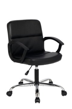 Ergonomic Mid Back Office Chair, Bonded Leather Computer Task Chair