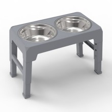 Personalized Fold Pet Elevated Dog Bowls with 4 Adjustable Heights