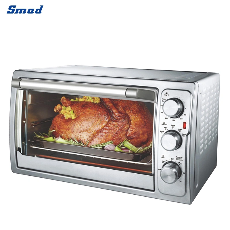 Smad Home Use 30L Table Top Mechanical Control Double Handles Electric Oven
