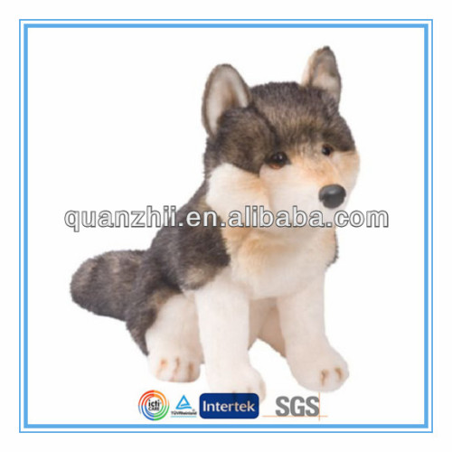 Custom stuffed plush animal toy wolf