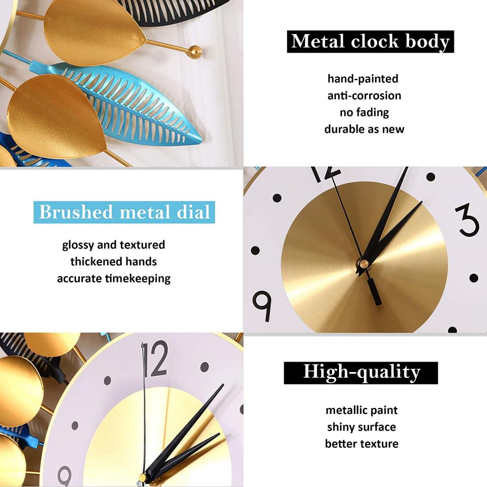 Luxury Crystal Bohemian Style Metal Modern Wall Clock