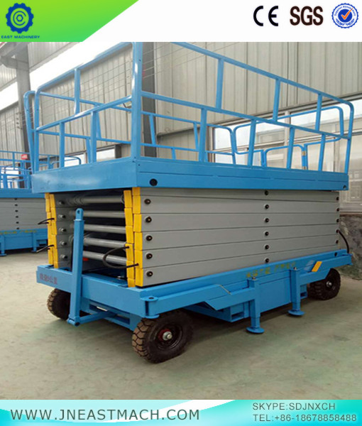 1.0t 10m Mobile Self-propelled Man Scissor Lift