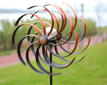 Swivel LED Lighting Glass Ball Wind Spinner