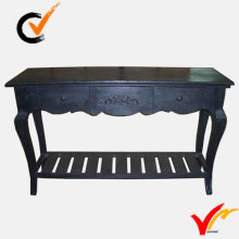 Antique Black Wooden Console Table