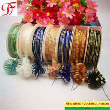Flower Packing Bicolor Satin Edge Organza Iridescent Pull String Ribbon Double/Single Face Satin Ribbon Sheer Organza Ribbon Taffeta Ribbon From Factory