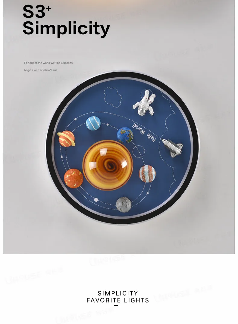 Creative Astronaut LED Ceiling Lamp for Kids′ Spaces