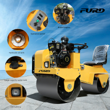 700kg Diesel Euro 5 Epa Ce Engine Mini Walk Behind Compactor Road Roller Ride on Roller Compactor