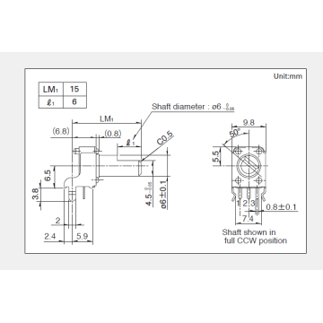 Rk09k series Rotary potentiometer