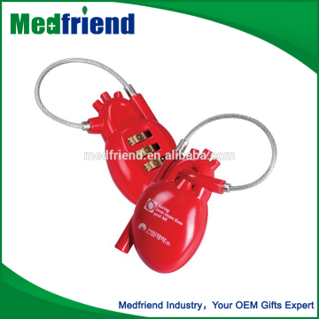 Customized Heart Shaped Combination Lock for Medical Promotion                        
                                                Quality Choice