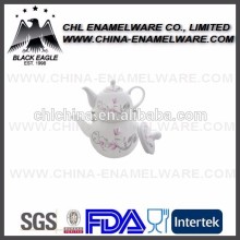 White color high quality enamel lash teapot