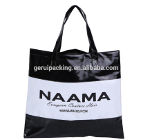 mirror leather fancy advertisement environmental shopping bag